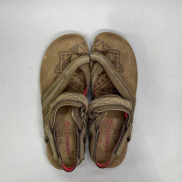 Merrell Women's Size 8 Brown & Pink Kangaroo Sport Hiking Sandals - Picture 6 of 8